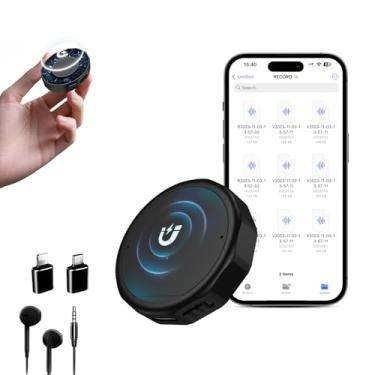 Imagem de Mulukusion Gravador de voz magnético de 136 GB (9800 horas) com redução de ruído inteligente DSP4.0, dispositivo de gravação habilitado para OTG, gravador de áudio HD para entrevista/reunião/palestra