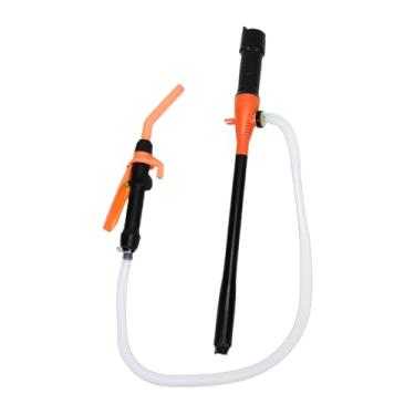 Imagem de Zhjvihx Bomba de Transferência Portátil, Bomba de Sifão Elétrica Alimentada por Bateria para óleo de água a Gás, Taxa de Fluxo de 2,2 GPM Com Controle Ajustável e Filtro Fino (Laranja)