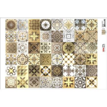 Imagem de Papel Decoup. 2481 Estampa Ladrilho Ii - OPA