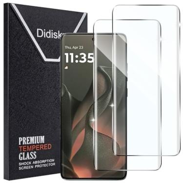 Imagem de Didisky Pacote com 2 protetores de tela para Motorola Moto Edge 2025, Edge 60 Fusion, vidro temperado 60 Pro, cobertura total curvada 3D, sem bolhas, fácil de instalar, dureza 9H, transparente HD