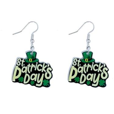 Imagem de Brincos de Dia de São Patrício para mulheres, trevo verde, pingente, cerveja, pingente, borla, brincos, presentes, Medium, Liga de aço, Sem pedra preciosa