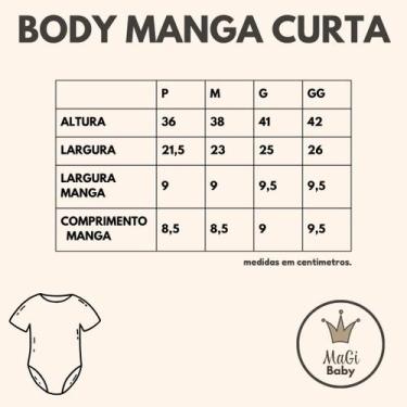 Imagem de Body Manga Curta Bordado MaGi Baby, M, Amarelo