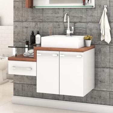 Imagem de Conjunto Balcão C-cuba Q39 Legno 830 Branco Chess C-carvalho Dark Branco Chess C-nogal