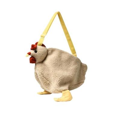 Imagem de Bolsa Feminina Fofa em Formato de Galinha - Bolsa Crossbody de Lã Maci