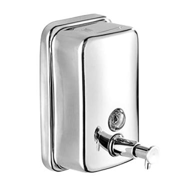 Imagem de Dispenser de Sabão Manual Montado na Parede com Bomba Pressão em Espuma para Mãos Buraco Visível Design à Prova Vazamentos Fácil Recarregar Banheiro Chuveiro Pia Cozinha Escritórios