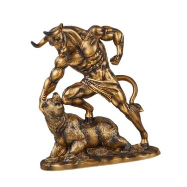 Imagem de Generic Estátua de Touro e Urso, Escultura Animal, Ornamento Decorativo, Estatueta de Resina para Casa e Escritório, Ideal para Amantes do Mercado de ações, Style C