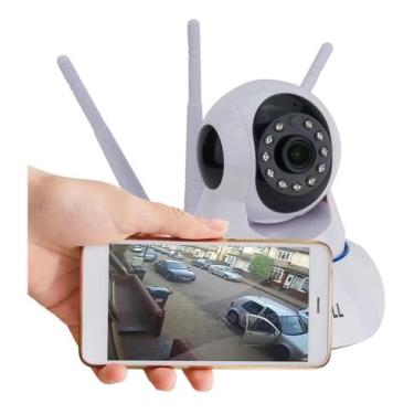 Imagem de Câmera Ip Wireless Wifi Com 3 Antenas Onvif Hd Giro 360 - IP CAM