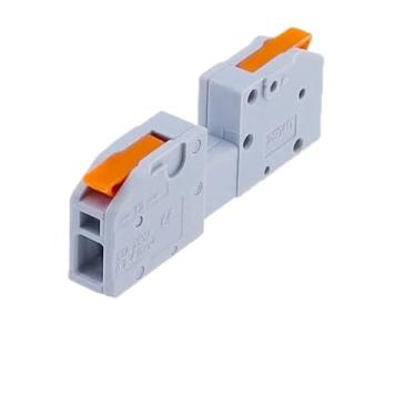 Imagem de ZEDEVB Mini conector de fio rápido de encaixe conectores elétricos compactos universais bloco de terminais de condutor de extremidade de pressão (DF-2604D-1, 1 peça)
