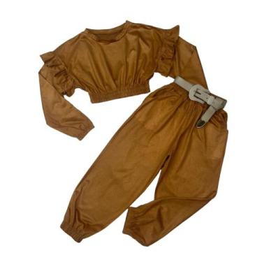 Imagem de Conjunto De Menina Moda Infantil Inverno Mini Diva Estilosa, Caramelo,