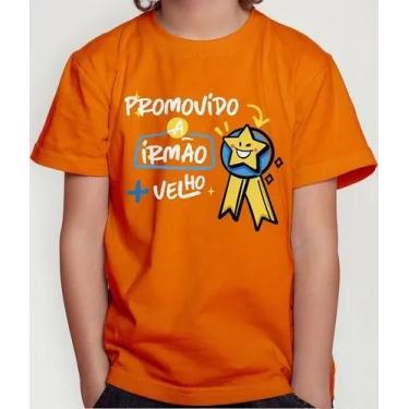 Imagem de Camisa Camiseta Juvenil Infantil Menino Menina Promovido A Irmão Mais 