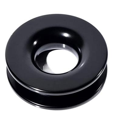 Imagem de ANUTE Anel de recuperação de liga de alumínio Snatch-Ring Block-Snatch Polia adequada para reboque off-road ATV UTV SUV 18,6 kg Corda de guincho (Cor: Preto)