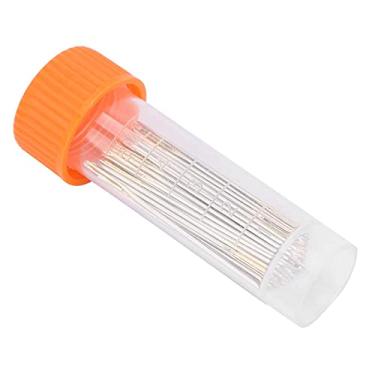 Imagem de WALFRONT Agulhas de Ponto Cruz de Aço Inoxidável 100 Unidades Com Olho Grande, Conjunto de Agulhas de Bordado Premium para Artesanato de Costura e Projetos de Costura Cruzada (aço inoxidável 2)