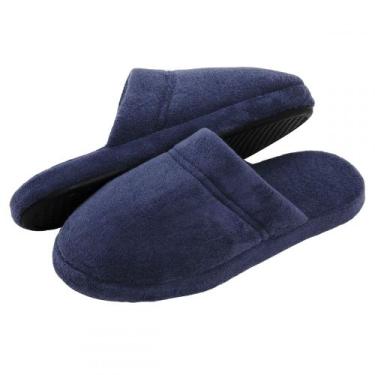 Imagem de Pantufa Masculina Atoalhada Flexível - PUFF - Marinho - 43/44, Marinho