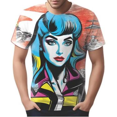 Imagem de Camiseta Camisa Tshirt Pin Up Mu.lher Morena Pop Art Moda 5 - Enjoy Sh
