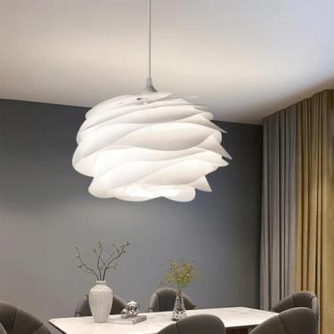 Imagem de Luminária pendente LED para interiores, estilo lustre moderno com pétalas de rosa, design criativo, cúpula de acrílico, altura ajustável, ideal para quartos, salas de estar, salas de jantar