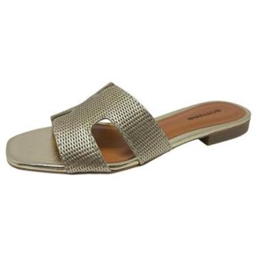 Imagem de Rasteira Feminina Couro Conforto Casual Versátil Bottero-Feminino