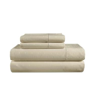 Imagem de LANE LINEN Lençóis de cama 100% algodão egípcio - conjunto de lençóis de 4 peças, lençóis de cama de algodão de fibra longa, lençóis de hotel de luxo, cabe em colchões de até 38 cm, ponto suíço