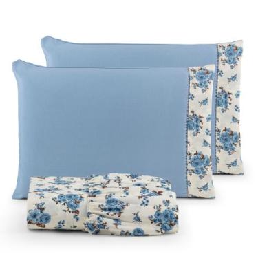 Imagem de Jogo de Lençol Queen 3 Peças Estampado 100% Algodão 180 Fios - DEMAISE