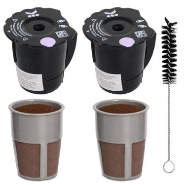 Imagem de Filtro de Café Reutilizável Universal Compatível com Keurig My K Cup 2.0 K300 K250 K350 K375 K400 K450 K475 Cafeteiras com Escova de Limpeza Extra para Filtro