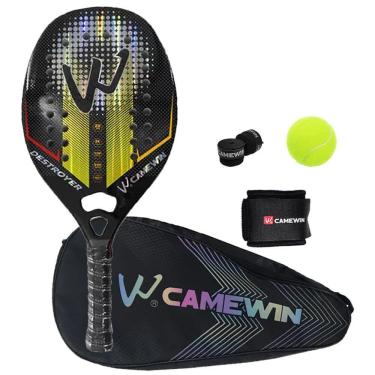 Imagem de Raquete de tênis de padel CAMEWIN em fibra de carbono 18k 360g + 10g
