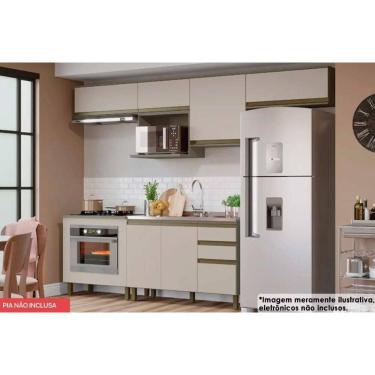 Imagem de Cozinha Modulada Henn Connect Henn 8 Peças C5P68 Duna/Cristal