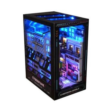 Imagem de Kit DIY De Casa De Bonecas Miniatura De Madeira Com Luz LED, Quebra-Ca