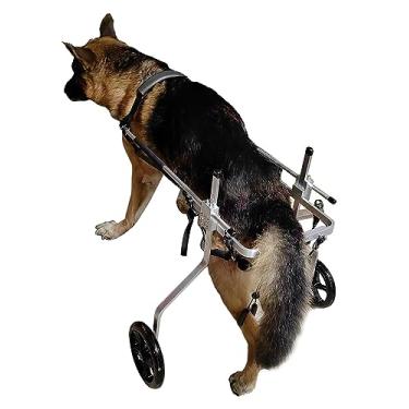 Imagem de Carrinho de cachorro grande/médio, andador assistido com 2 rodas para membros traseiros paralisados, auxiliares de carrinho de mobilidade de alumínio - 5 tamanhos opcionais (tamanho: Tamanho XXXL)