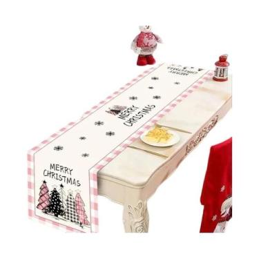 Imagem de Caminho De Mesa Xadrez Buffalo Feliz Natal 2025 Decorações De Mesa De 