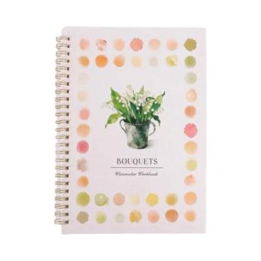 Imagem de Livro De Pintura Em Aquarela Para Adultos Com Espiral, Caderno De Ativ