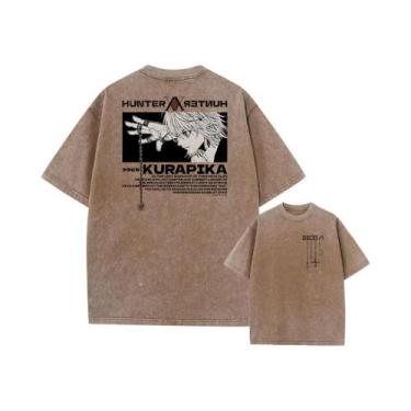 Imagem de Camiseta Unissex Vintage Hunter X Hunter Com Estampa Gráfica Ácida Em 