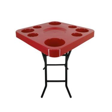 Imagem de Mesa Petisqueira Lazer Piscina - Fortmix, Vermelho