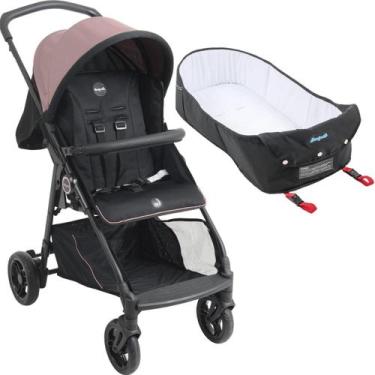 Imagem de Carrinho de Bebe Passeio com Ninho Moises Burigotto Lui 22 Rose