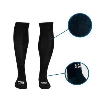 Imagem de Meião Futebol Pro Soccer Profissional Meia para Esportes, Preto, 38/44