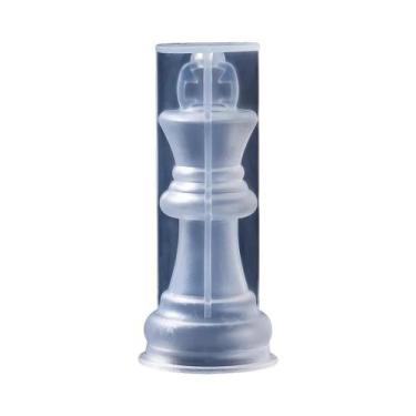 Imagem de Molde De Silicone Para Tabuleiro De Xadrez 3D E Damas, Para Artesanato