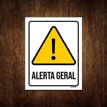 Imagem de Kit 10 Placas Cuidado Alerta Geral