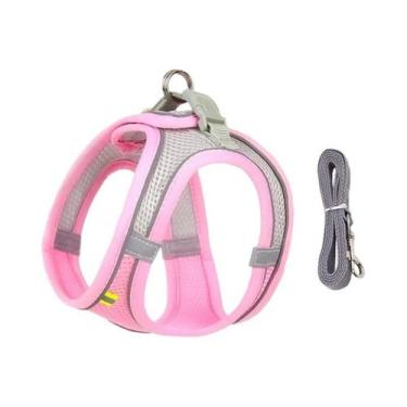 Imagem de Conjunto De Coleira Para Cães Pequenos, Colete Ajustável Para Bulldog 