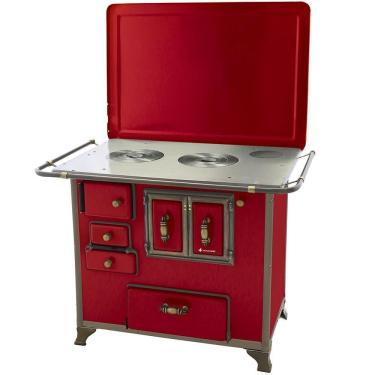 Imagem de Fogão A Lenha Venâncio Barroco Vermelho Gabinete Nº03 Lado Direito Com Tampa Fl3gbrcx