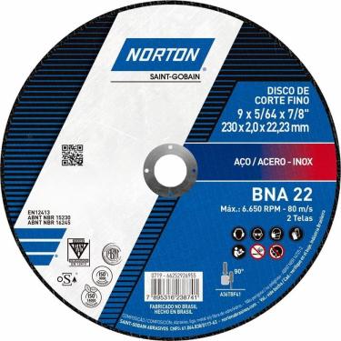 Imagem de Disco De Corte Bna 22 230x2,0x22,23mm - 66252926955 - Norton