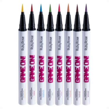 Imagem de Kit Ruby Rose Game On Caneta Delineadora Com 8