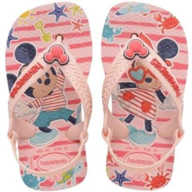 Imagem de Chinelo Dedo Infantil Menina Bebê Casual Dia a Dia com Elástico Conforto Havaianas Baby Disney Class-Feminino