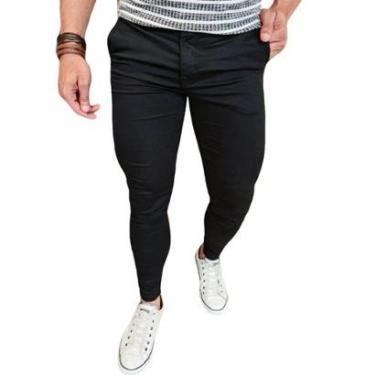 Imagem de Calça Alfaiataria Skinny Semi Social Masculina Extreme Preta-Masculino