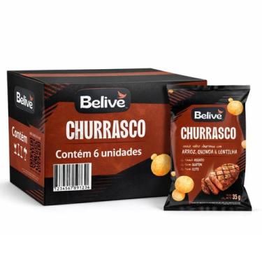 Imagem de Kit 6 Snack Multigrãos Churrasco BELIVE s/ gluten 35g