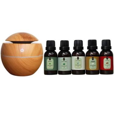 Imagem de Combo Difusor Elétrico + 5 Essências De 30Ml Hidrossolúveis - Nattuaro