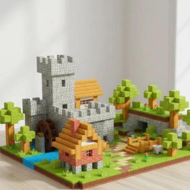 Imagem de Blocos Magnéticos De Encaixe 3D Colorido - Rick Imports