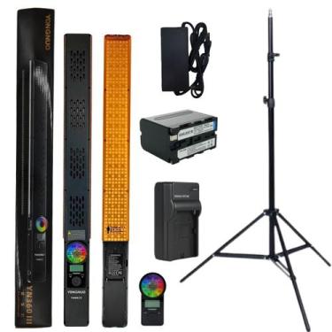 Imagem de Bastão de Luz LED Yongnuo YN360 III RGB+Fonte+F970+Tripé 2M
