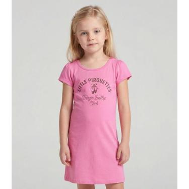 Imagem de Vestido Infantil Manga Curta Estampado Select Rosa, 8, Rosa