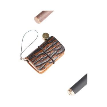 Imagem de Caderno De Viagem Ultra Mini Estilo Couro Retrô, 32 Folhas, 64 Páginas