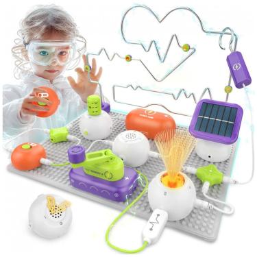 Imagem de Kit de Ciência STEM para Crianças SMILESSKIDDO com Mais de 150 Projetos e 14 Peças de C...