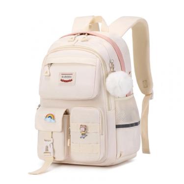 Imagem de Mochila escolar MUSEVOS com múltiplos bolsos para meninas, estrutura ergonômica
