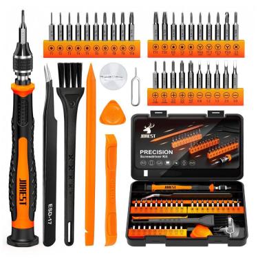 Imagem de Kit de Chaves de Fenda de Precisão JOREST 40 Peças S2 Steel Preto/Laranja/Marrom Capaci...
